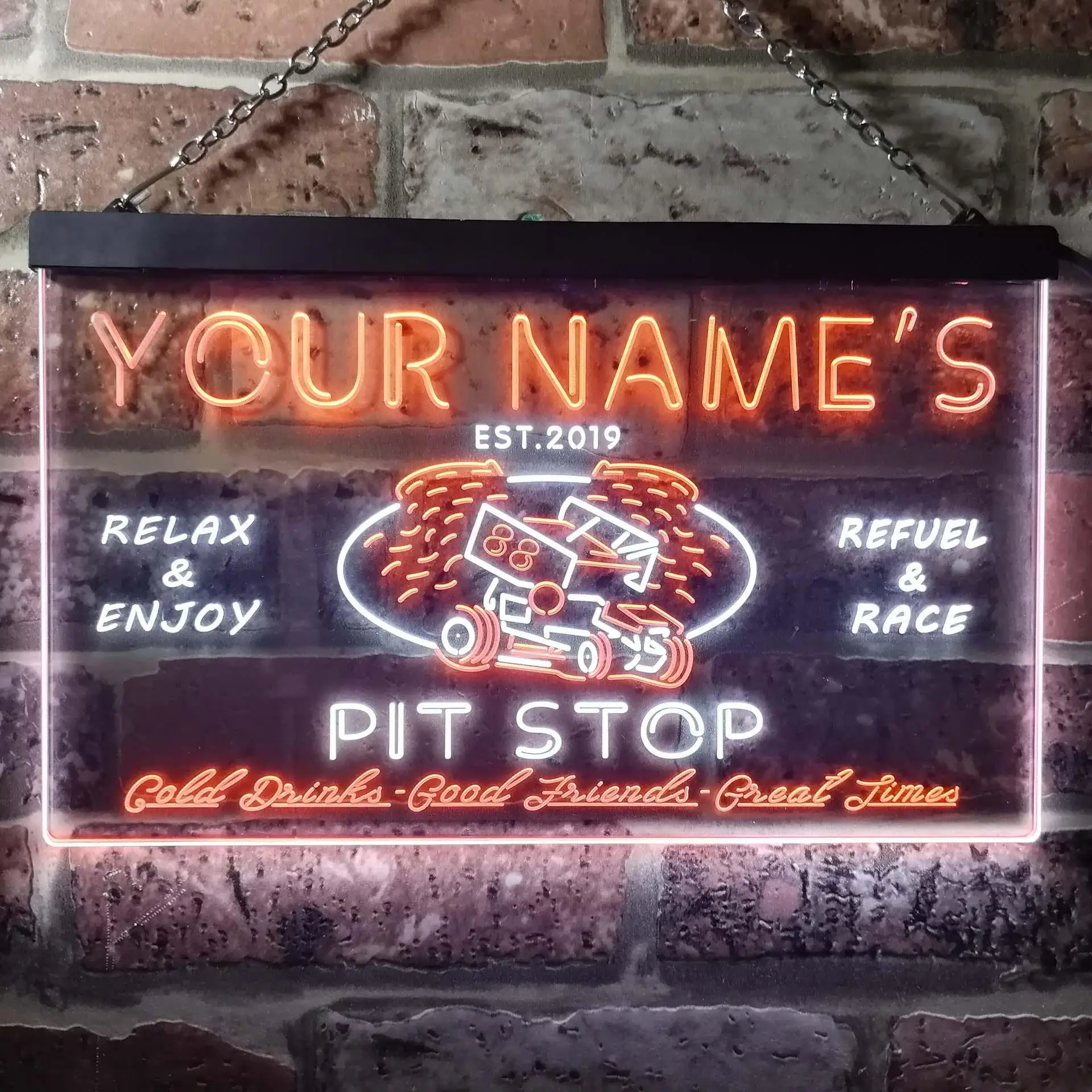 شخصية حفرة وقف المرآب ثنائي اللون بقيادة النيون علامة st6-pu1-tm