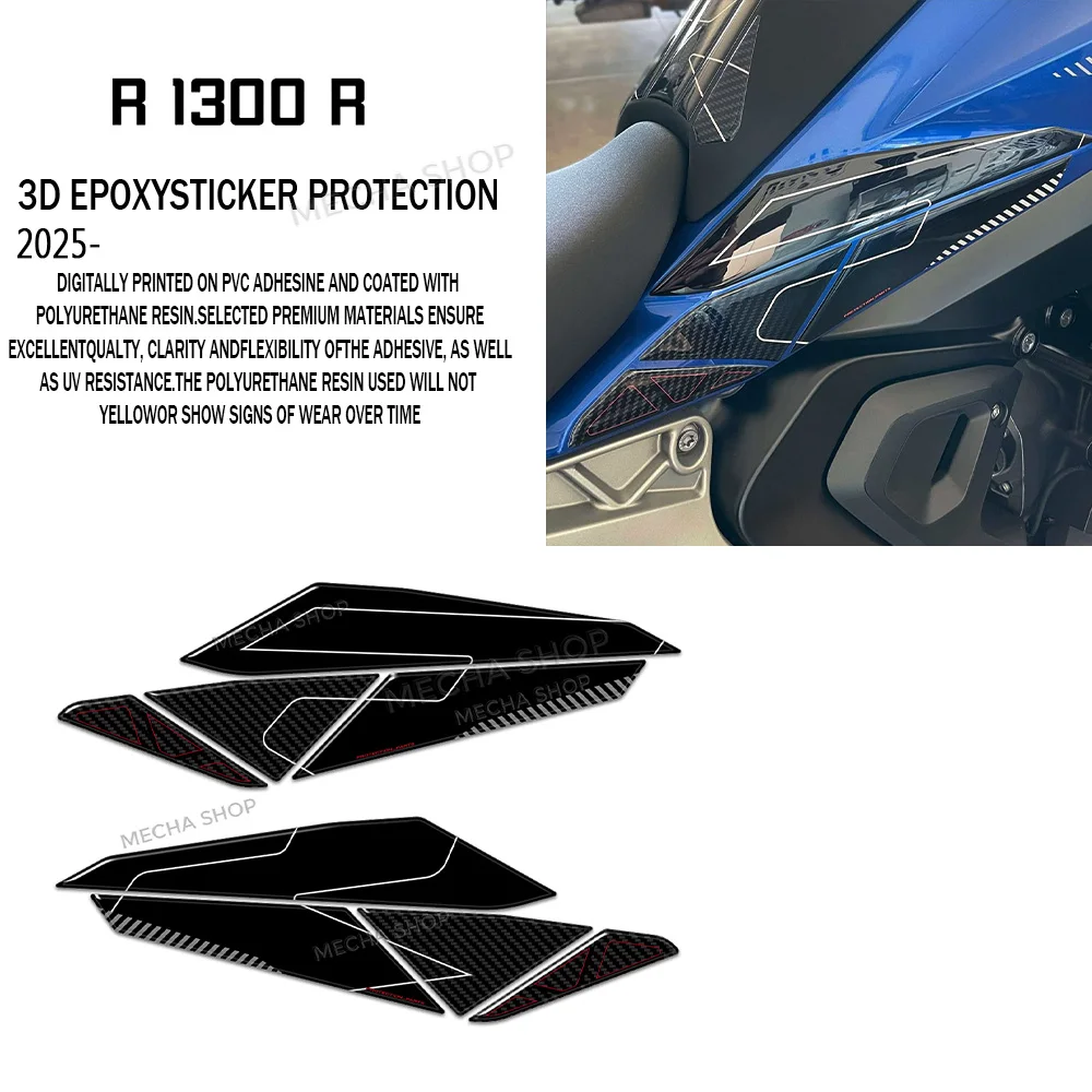 

Для R 1300 R 2025 наклейка на бак R1300R аксессуары для мотоцикла водонепроницаемая 3D эпоксидная наклейка против царапин