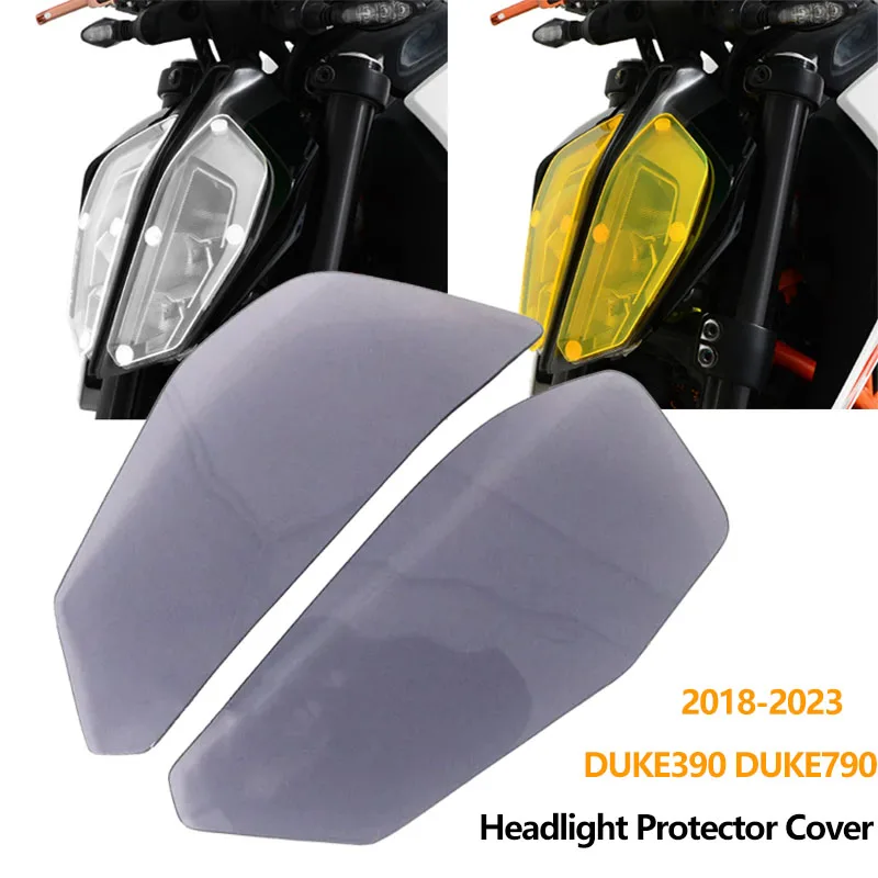 

For 790 DUKE 390 DUKE DUKE390 DUKE790 2018-2023 2020 2021 Motorcycle Front Headlight Screen Guard Lens Cover Shield Protector