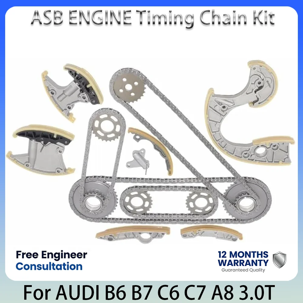 ASB Engine Timing Chain Kit OEM 059109217C Fit Audi A4 B6 B7 A6 C5 C6 A8 D3 8HE 4F2 4F5 4E8 4E2 3.0L 3.0 L T V6 Diesel 2002-2010