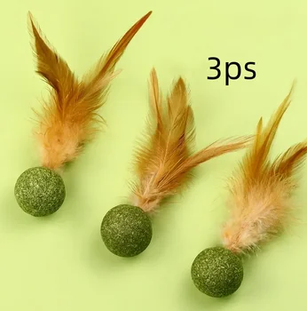 Giocattolo alla menta per gatti da compagnia Palla commestibile alla menta per gatti Menta per gatti Famiglia Chase Gioco Giocattolo Prodotto Pulizia dei denti Palla alla menta per gatti