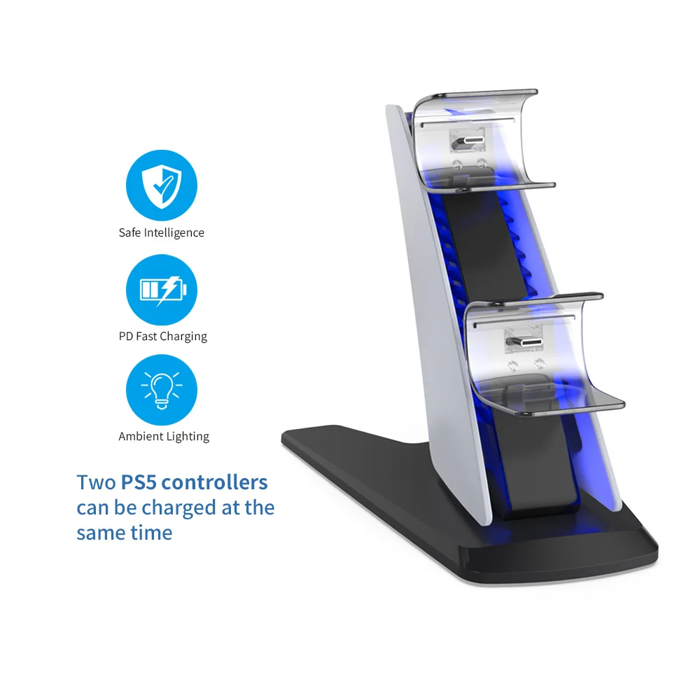 Picture 5: Controller Charger Dock for PS5 Dual Charging Stand Station Cradle for PS5 Controller Gamepad Joystick