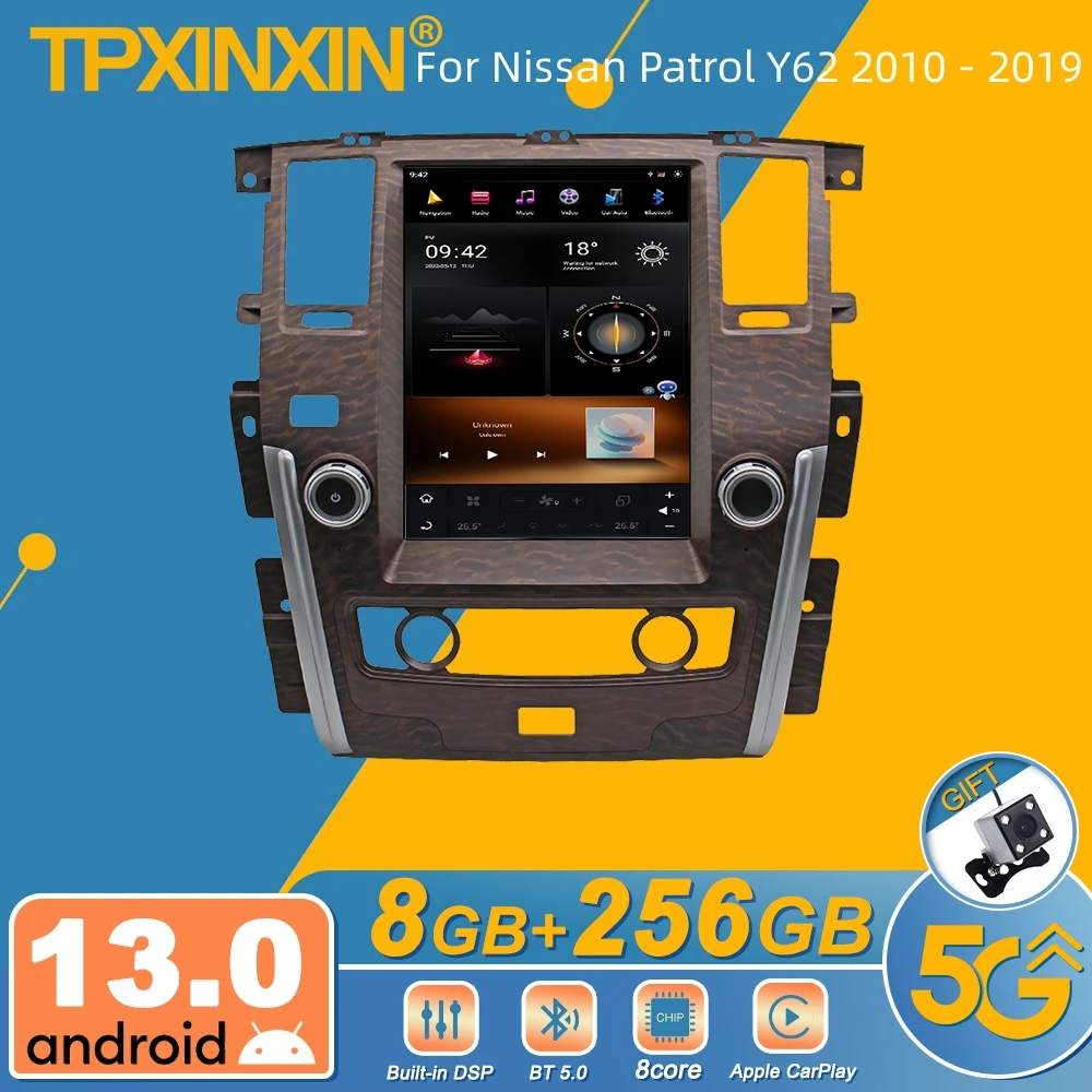 For Nissan Patrol Y62 2010 - 2019 Android Car Radio Multimedia Video Player Wireless Carplay Autoradio Stereo GPS Navi Head Unit