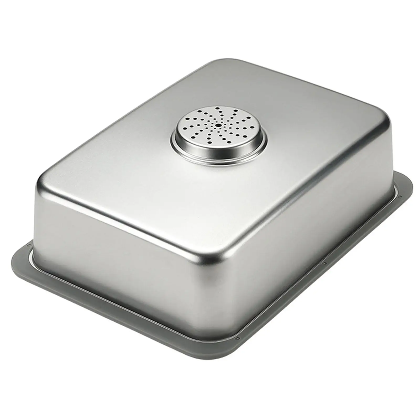 Single Bowl Camping Table Sink Basin Deep Grey Stainless Steel Durable Wash Hands Sink for Camping Kitchen