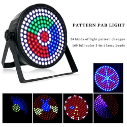 169pcs RGB 3IN1 Point Control Pattern Par Light Magic Stage Light LED DMX512 Sound Music DJ Club Disco Party Effect Lighting