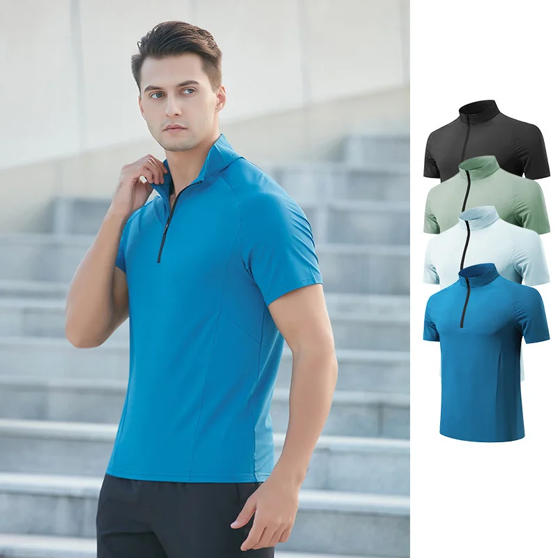 Men Women Compression Running Short Stand Collar T Shirt Fitness Sport Basketball Football Skiing Training Gym Bottom Clothes 20