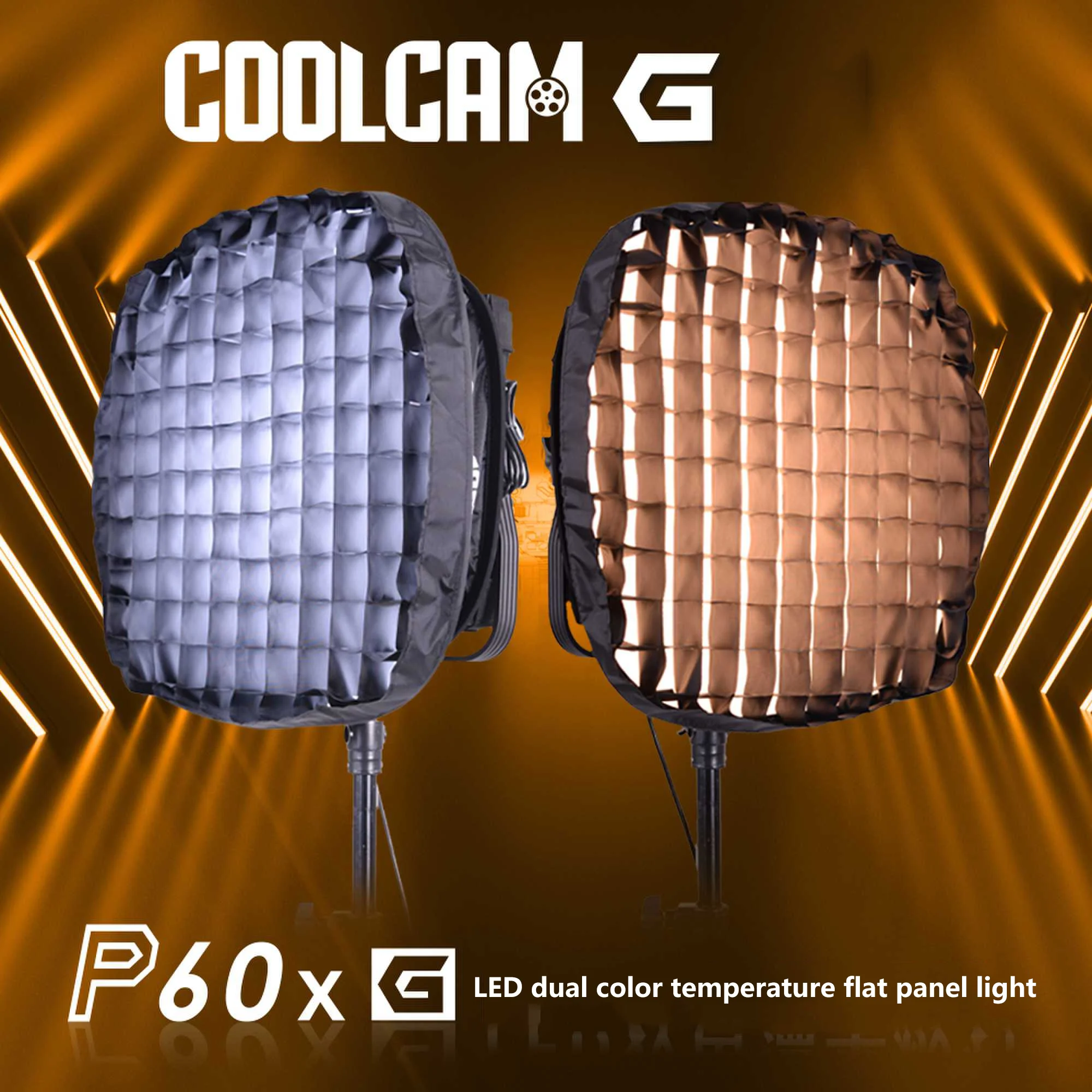 

LS COOLCAM P60X 60W LED Video Panel Light Photography Lighting Lamp Fill light with softbox For Youtube/Live Streaming/Record