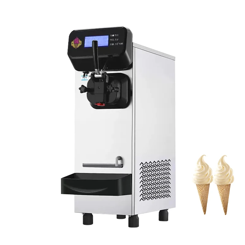 

Small automatic commercial ice cream machine Single head desktop ice cream machine Smart touch with display