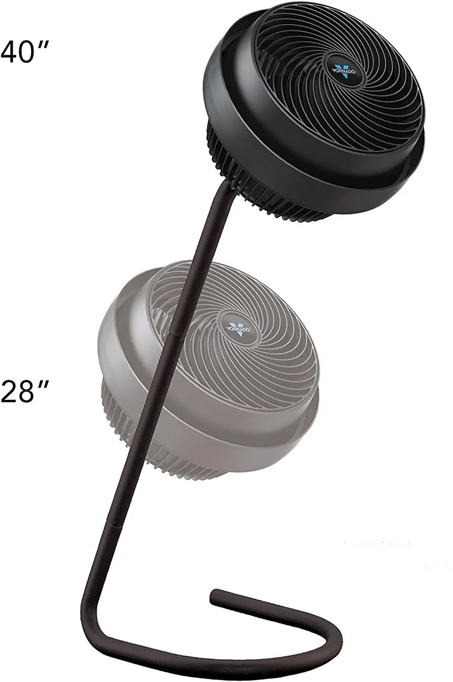 783 Full-Size Whole Room Air Circulator Fan, Adjustable Height, 3 Speeds, Tilt Head, Removable Grill, Moves Air 100 Feet