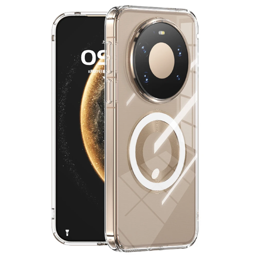 

For Huawei Mate 80/80 Pro Max Magnetic Phone Case Clear TPU Shockproof Cover Showcases Phone with Magnetic Protection