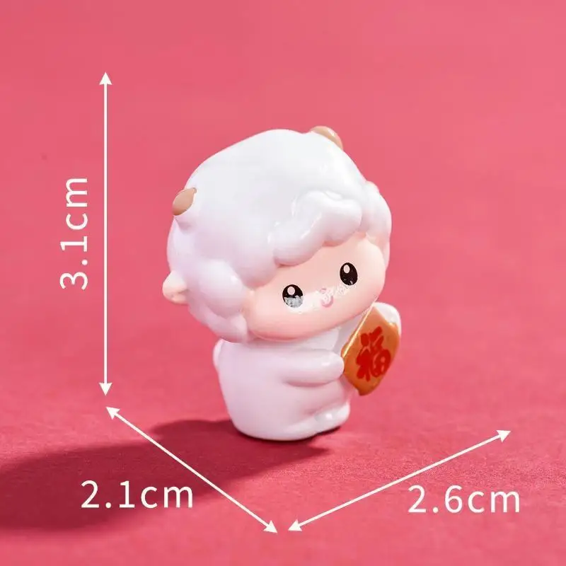 Hot 1PCS 2027 Chinese Zodiac Goat Lunar DIY Animal Fairy Home Garden Decoration Miniature Items Figurines Ornaments Room Decor