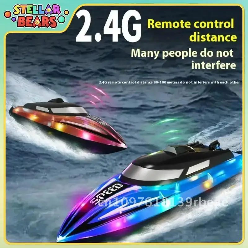 

2.4G Remote Control Boat Water Toy Electric Yacht Boat Double Propeller High Speed RC Speedboat Children's Toys Charging Ship