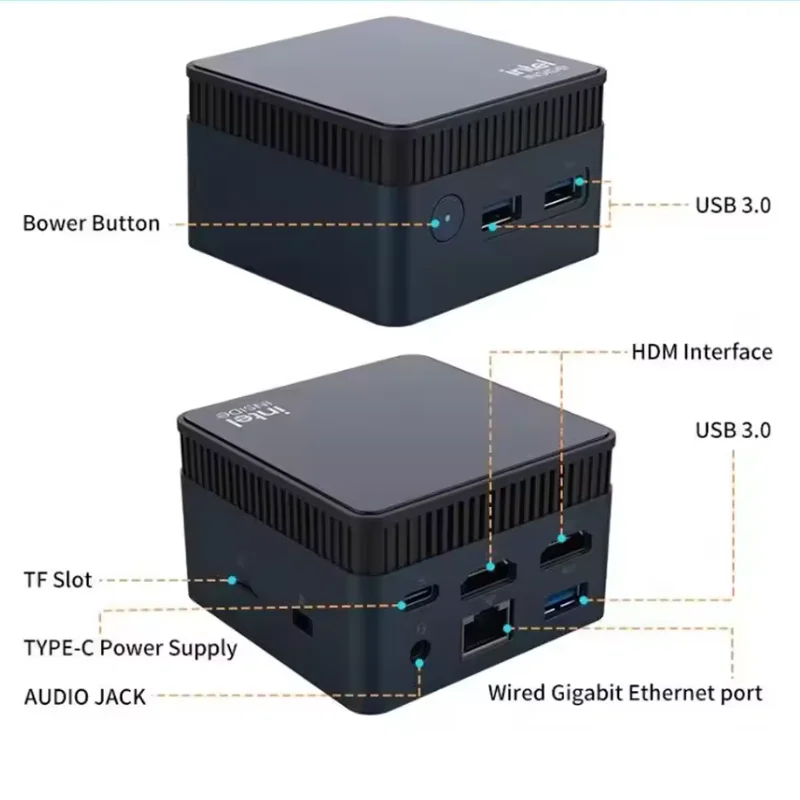 

2025 genuine ZX01 PLUS Intel Alder Lake N150 Quad Core Mini PC Office Business Computer Win 11 OS 12G Running TYPE-C Output DDR5