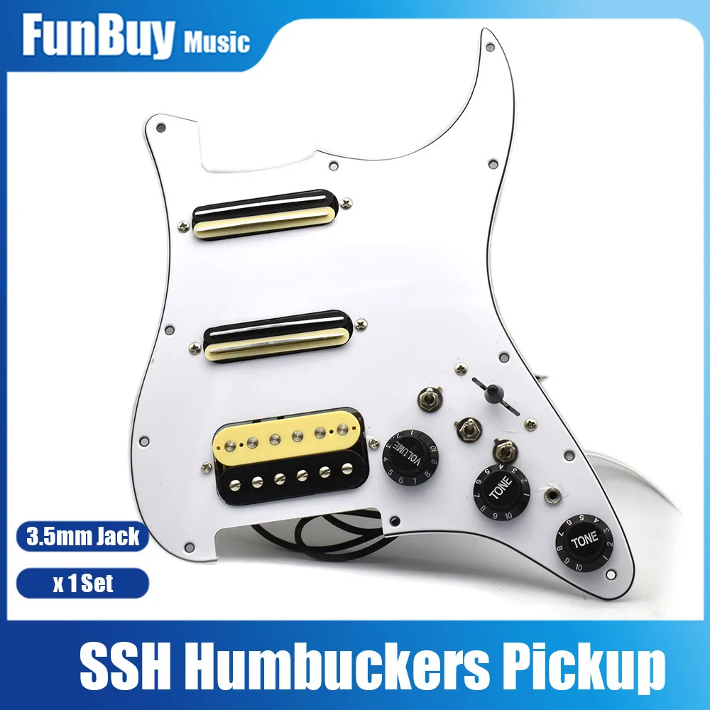 SSH Electric Guitar Pickguard Pickup with Singlecut Wiring Loaded Prewired Pick-up Single Coil Dual Rail Humbucker