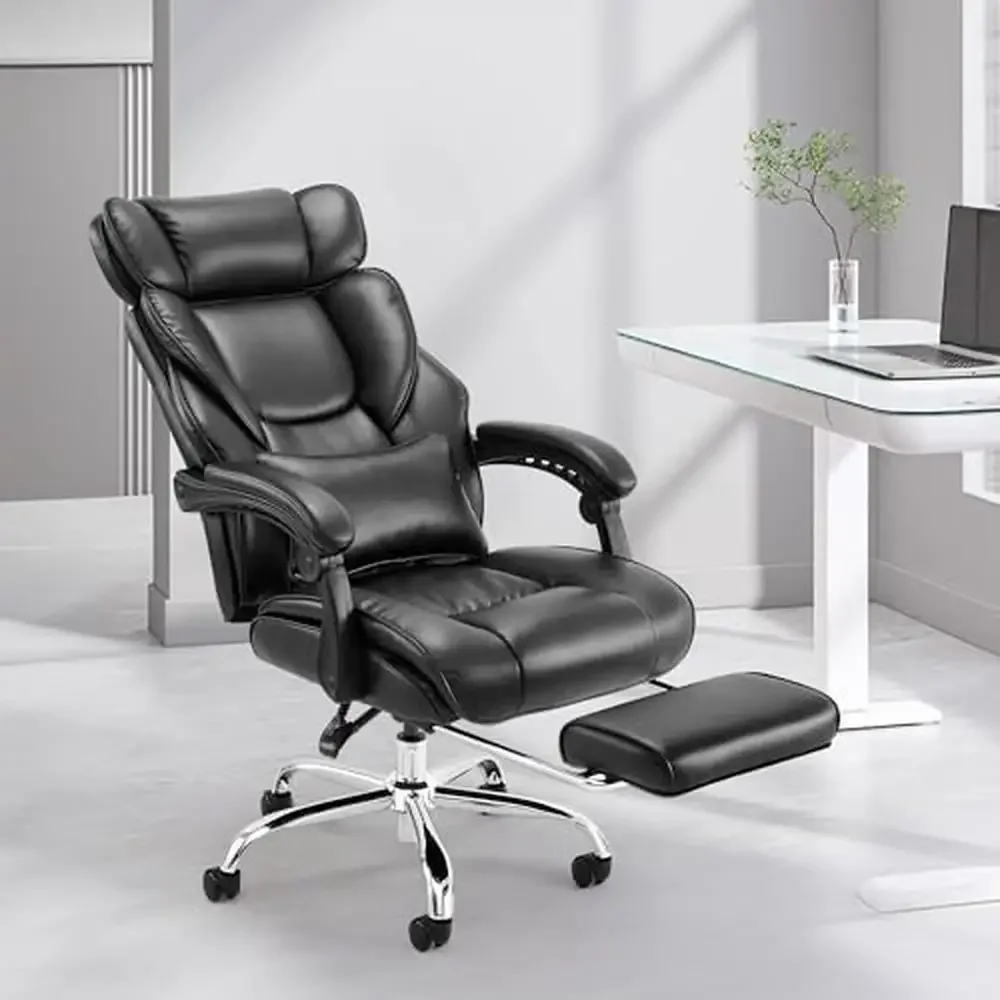 Ergonomic Executive Desk Chair with Footrest and Lumbar Support Pillow High Back Computer Office Chair Maximum Comfort