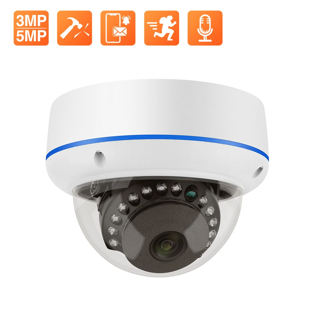 techage camera de vigilancia hd ip poe dome indoor camera cctv a prova de explosao gravacao de audio p2p video security 4mp 5mp 01