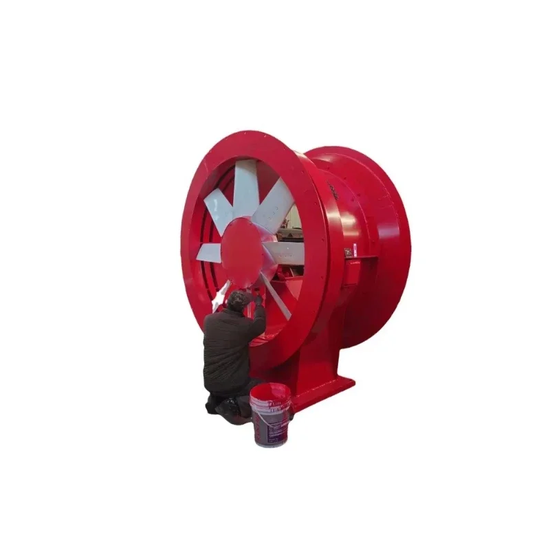 

Industrial Axial Ventilation Fans Freestanding, Cast Iron Bladed Tunnels and Mining Face Fans with Wheels & Silencers