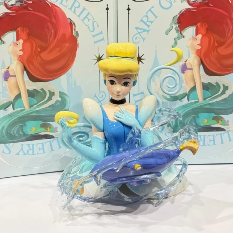 Disney Princess Blind Box Artistic Mapping Series Ariel Jasmine Cinderella Aurora Hua Mulan Snow White Anime Fgiure Model Toy