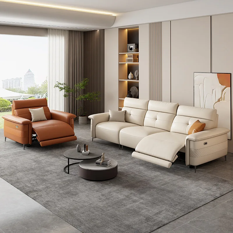 Elegant Gaming Sofa Chair Electric Remote Control Reclining Backrest Luxury Single  Chair for Living Room
