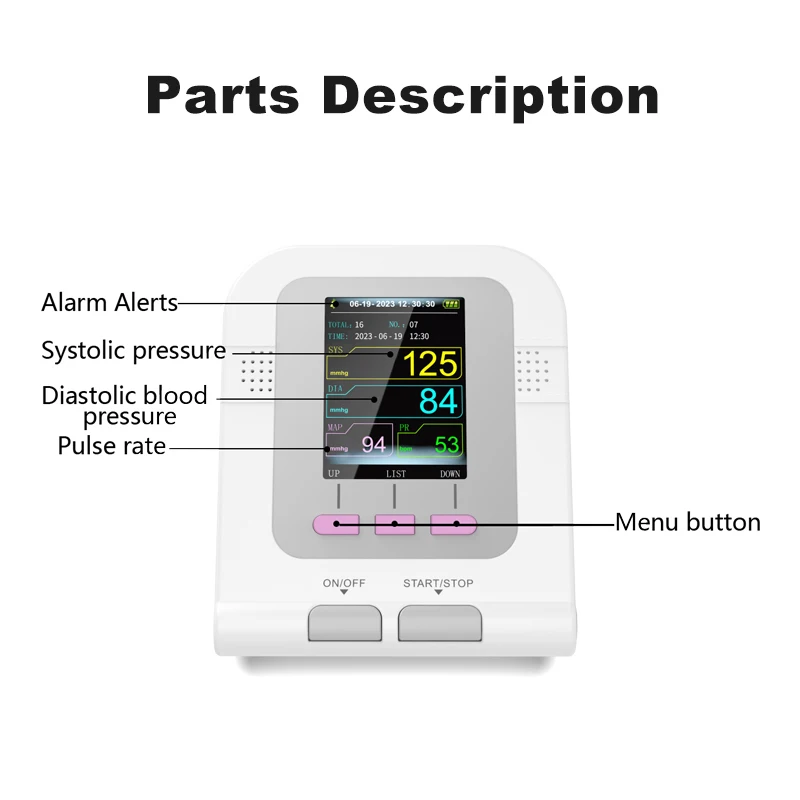 CONTEC08A Vet use Electronic Sphygmomanometer Digital Blood Pressure Veterinary Vet Use Monitor Pets Dog Cat Horse etc