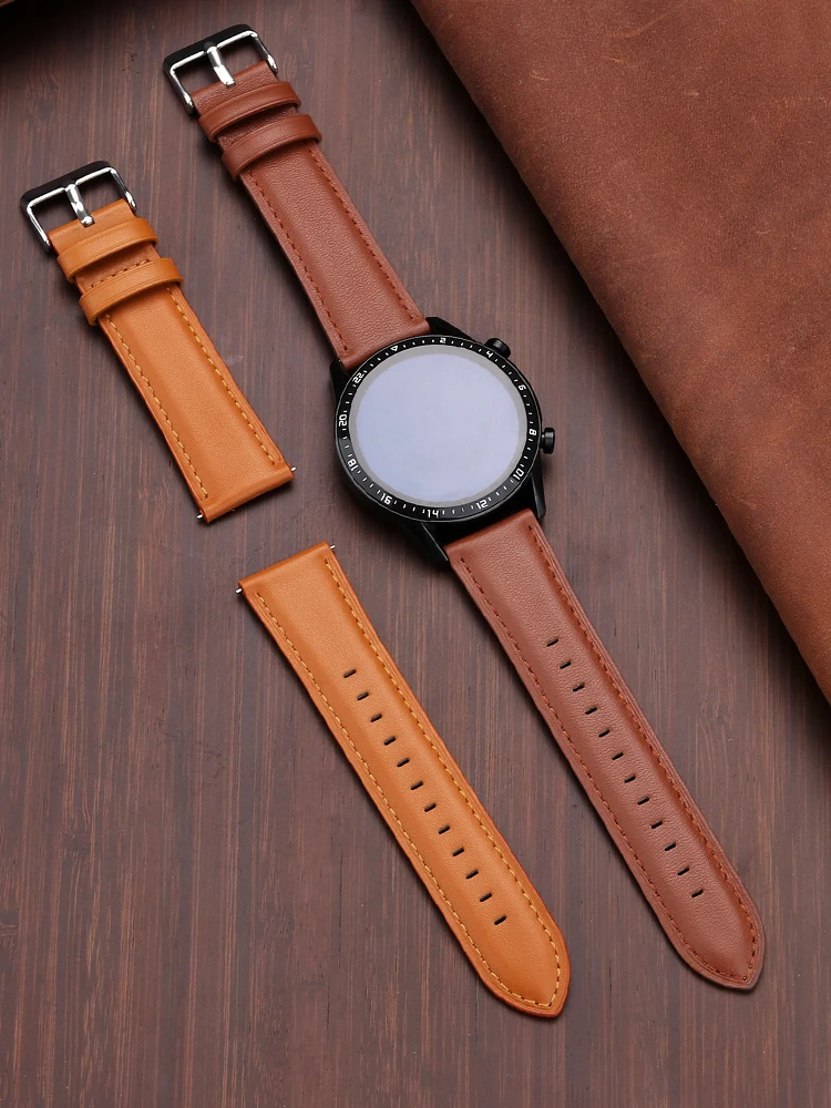 22mm Genuine Leather Watch Ban - Smartwatch Accessories Shop ulasan dan harga