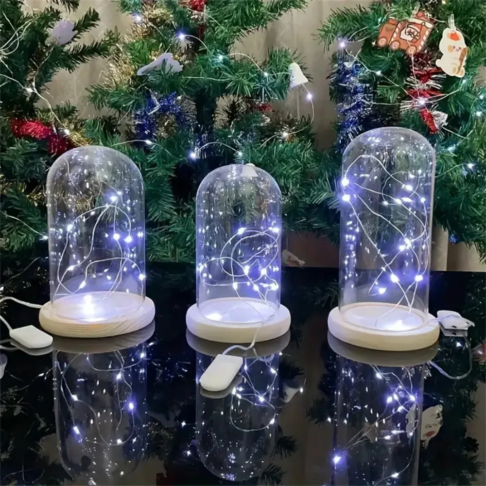 2M 20LED Battery Operated Button Copper Wire String Lights IP65 Waterproof LED Decorative Lights for Bouquet Wedding Party Decor
