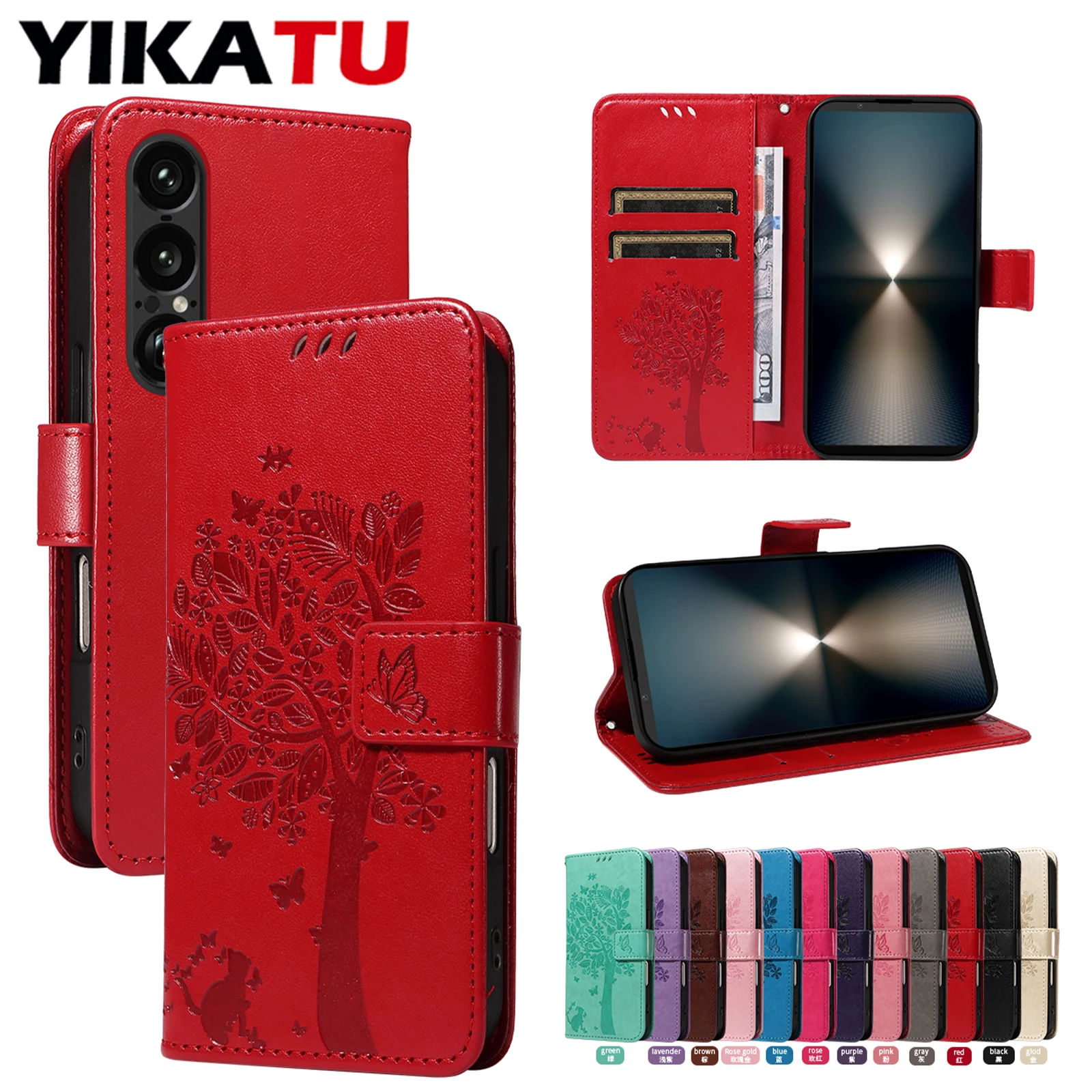 

Stand Flip Slot Wallet Case For Sony Xperia 10 IV 1 IV 5 IV 1 V 10 V 5 V Xperia 10 Vi 2024 1 Vi 1 Vii 10 Vii Phone Bags Cover