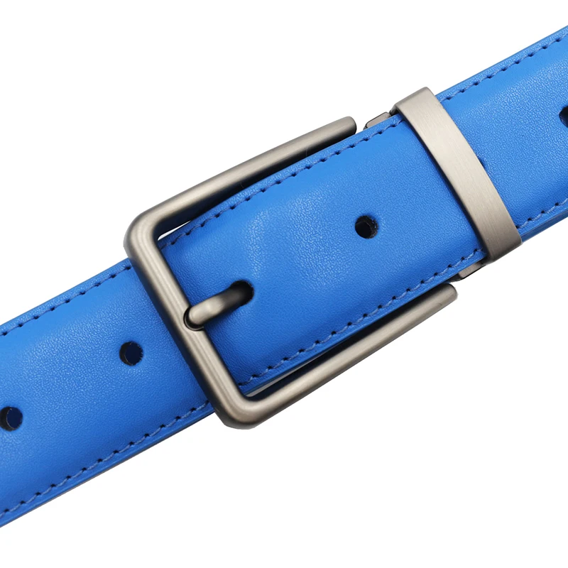 حزام مشبك بدبوس ملون ، جلد طبيعي عالي الجودة ، حزام فستان نسائي ، موضة شبابية ، الأكثر مبيعًا