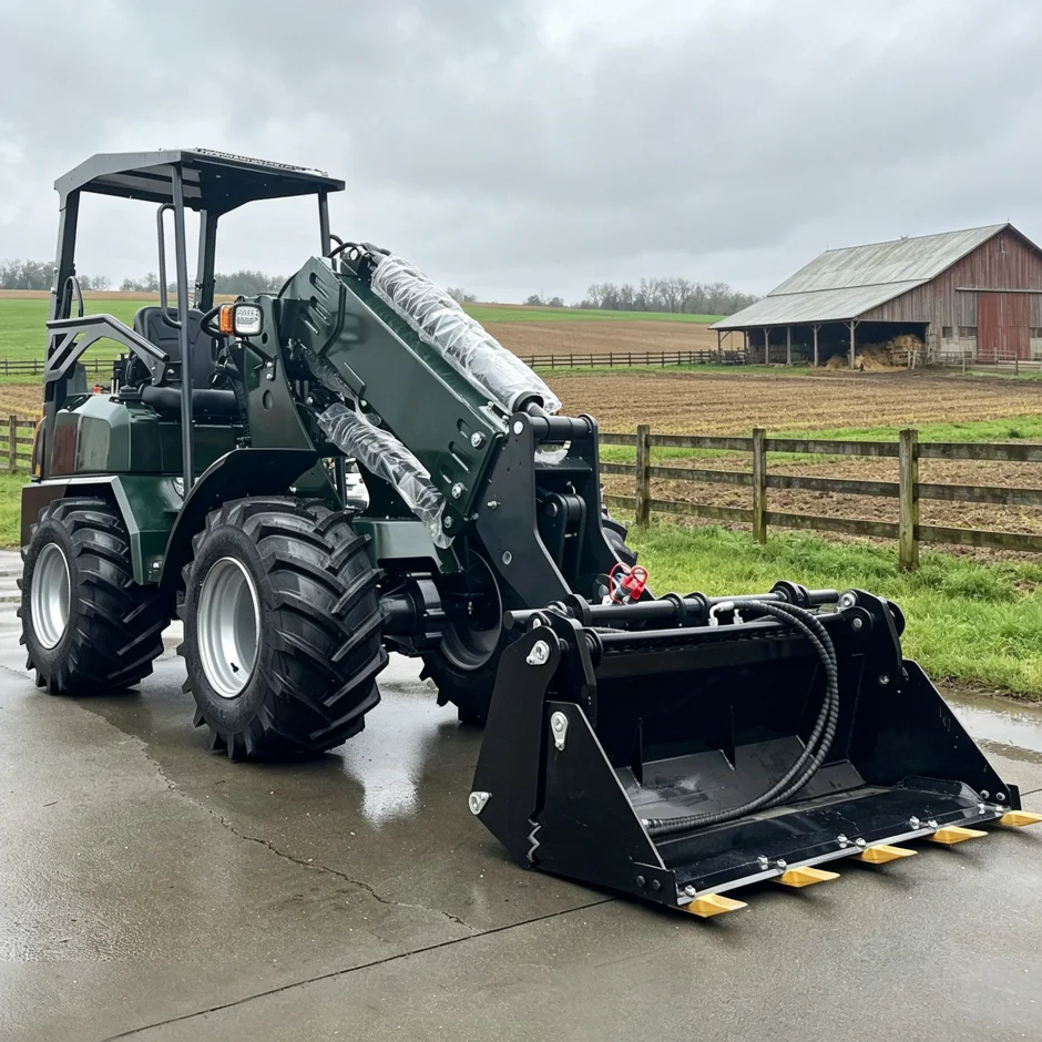 Mini Telescopic Loader 4WD Small Teleshandler Loader Multifunctional Farm Construction Mini Loader With Bucket Attachments