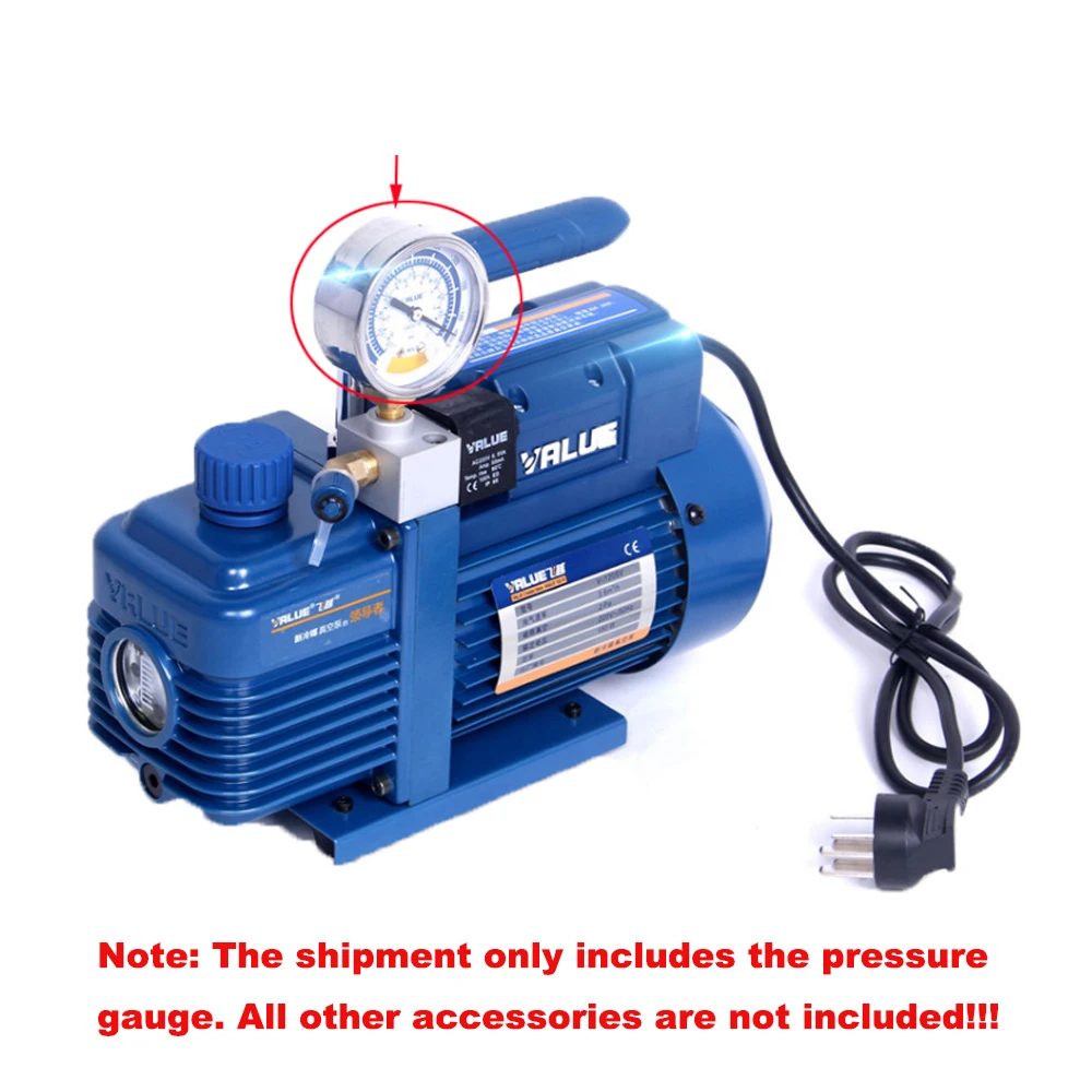 Manómetro de vacío de 60mm, instrumento de medición de aire preciso para bomba de vacío, pantalla de Dial de 0-14psi, conector G1/8in