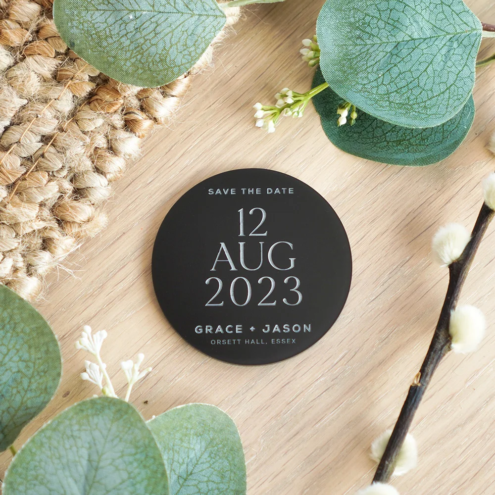 Personalized Acrylic Save The Date Cards Minimalist Wedding Seating Decor Custom Place Names Table Tags Invitations Modern Gifts