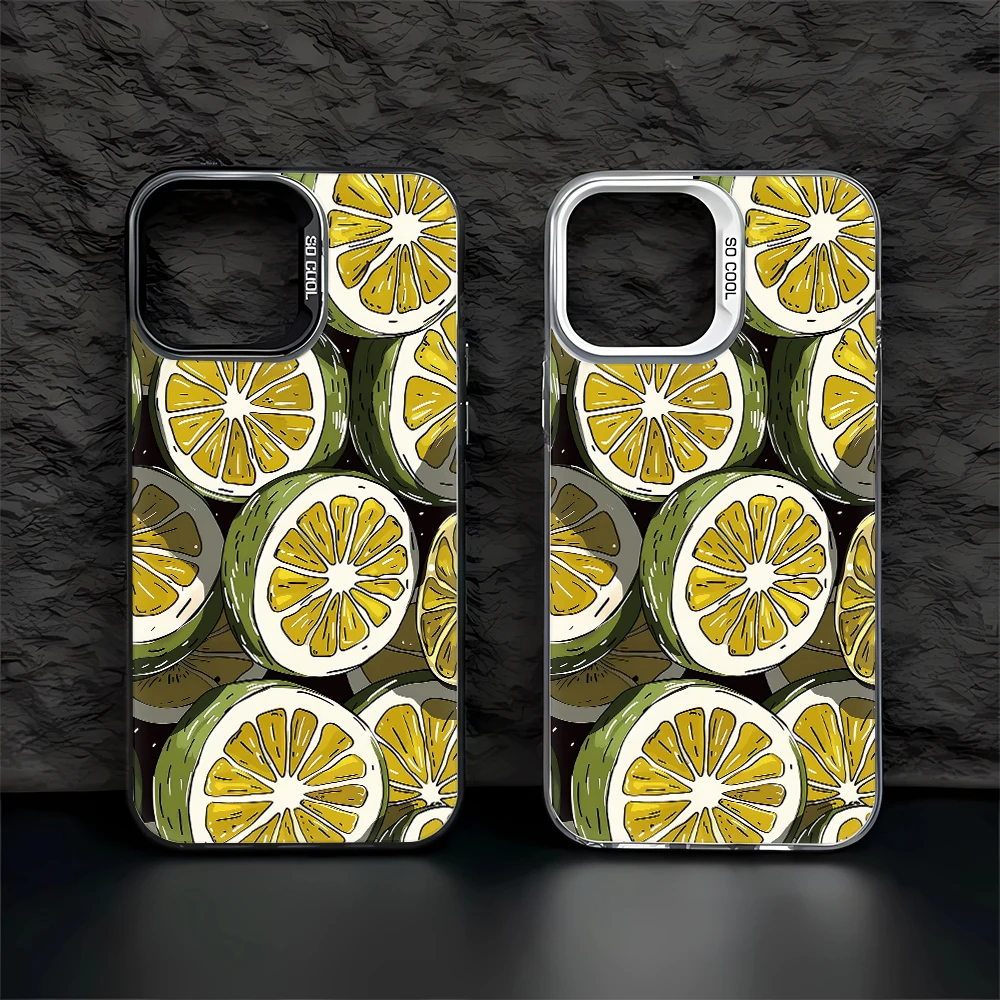 Funda para Teléfono con Diseño de Rodaja de Lima Verde para iPhone 17 16 15 14 13 12 11 Pro Max Plus Air E, Marco de TPU Suave, Panel Acrílico, Cubierta Antiarañazos