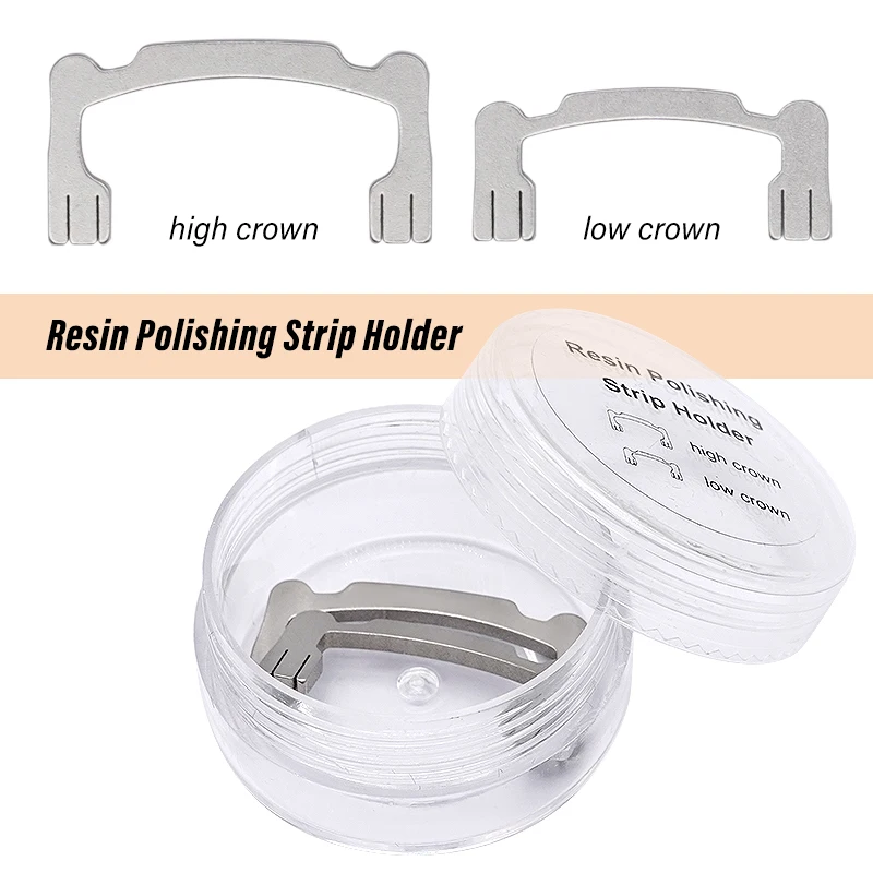 

2Pcs/Set Dental Polishing Strip Holder Metal Hand Held Finishing Dentist Oral Cavi Tool For Resin Teeth Grinding