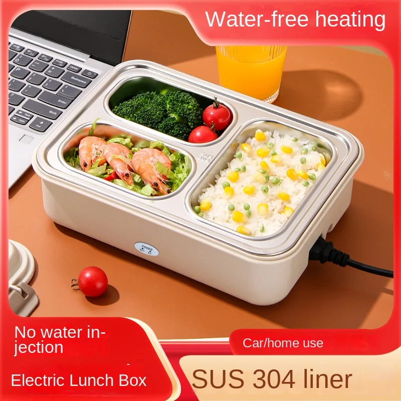 110V 12V 24V/220V 12V 24V Home and Car Electric Lunch Heating Box Plastic/stainless Steel Inner Portable Rice Cooker