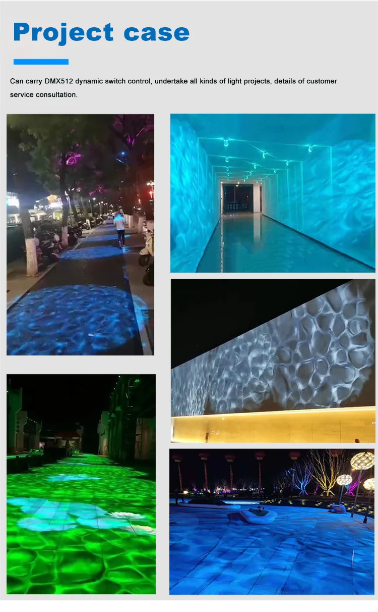 Outdoor Remote Control Dynamic Water Wave Light Led Ocean Ripple Lamp Advertisement Logo  Projector Light