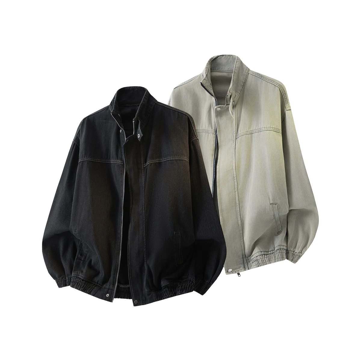 

Мужская джинсовая куртка в стиле ретро, свободного кроя, с американским мотоциклетным воротником, весна-осень, уличный стиль