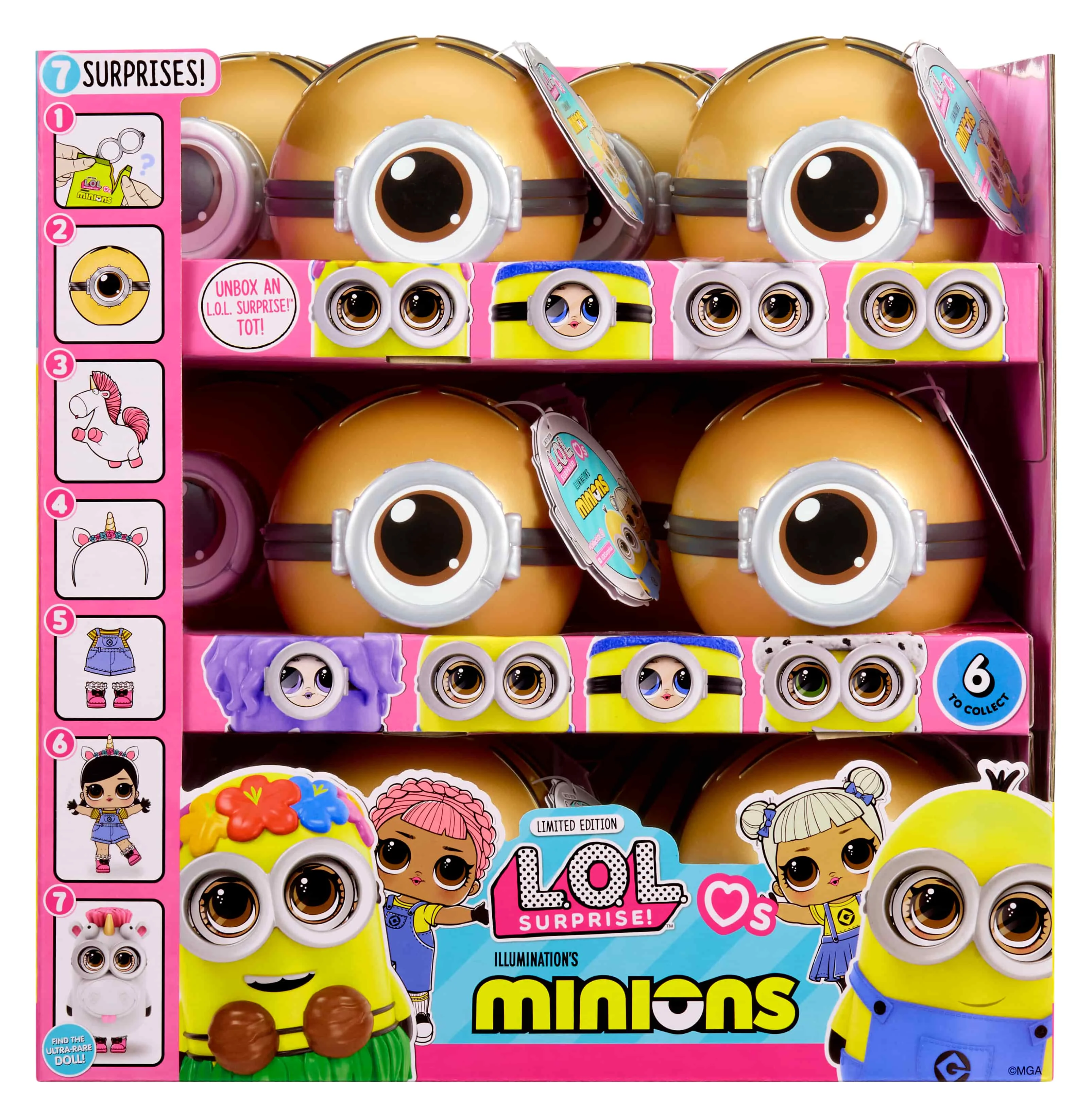 

L.O.L. Surprise Loves Minions Tots Asst in PDQ Blind Box Girl Toy Pendant Doll Birthday Gift Genuine Edition