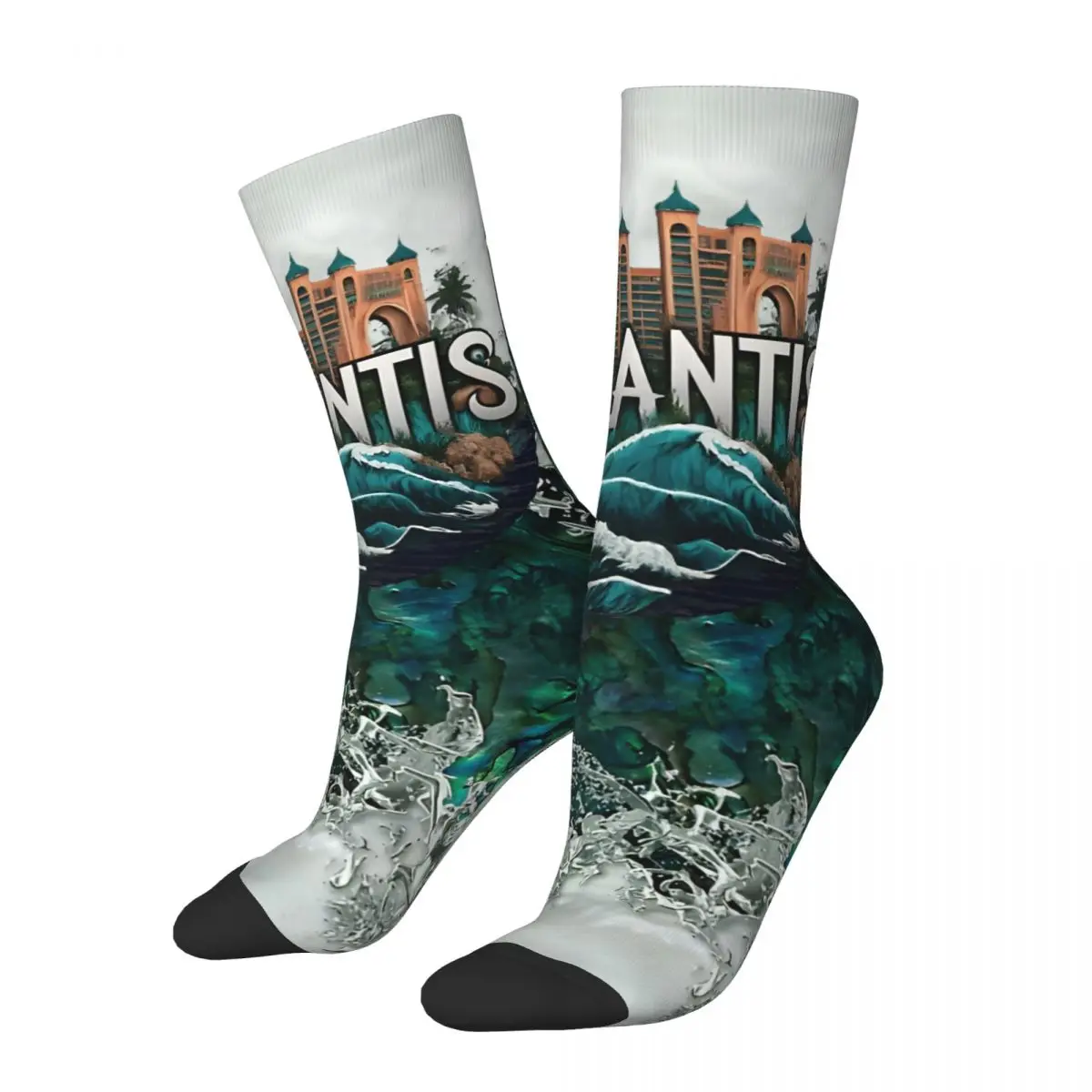 Retro Rising Majestically Men's compression Socks Unisex A-Atlantiss Harajuku Seamless Printed Novelty Crew Sock