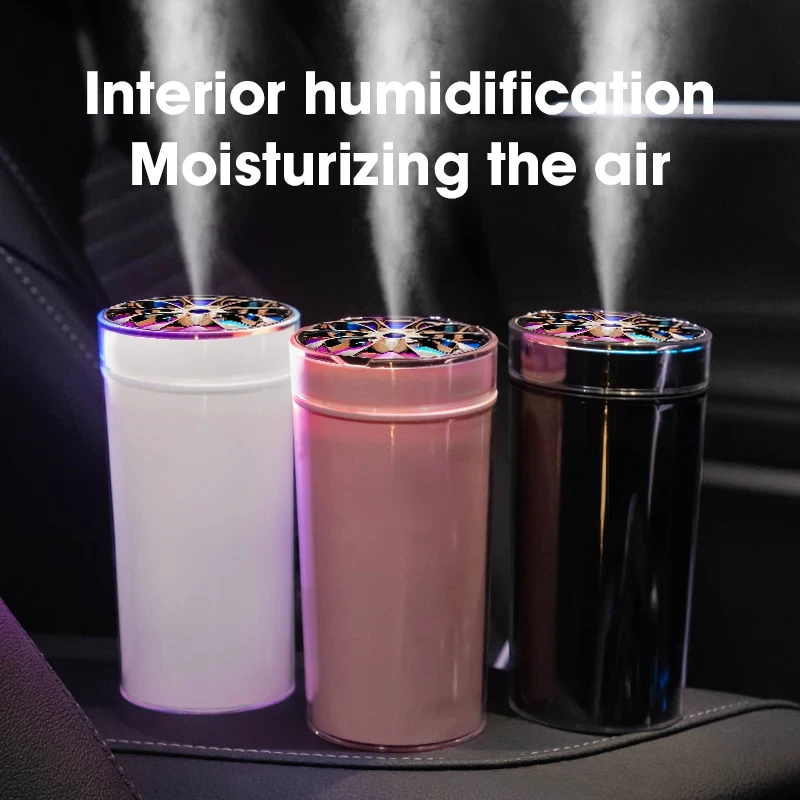 1 шт. портативный ультразвуковой увлажнитель воздуха 300 мл с красочным светодиодным ночником домашний аромадиффузор для автомобиля, офиса, спальни