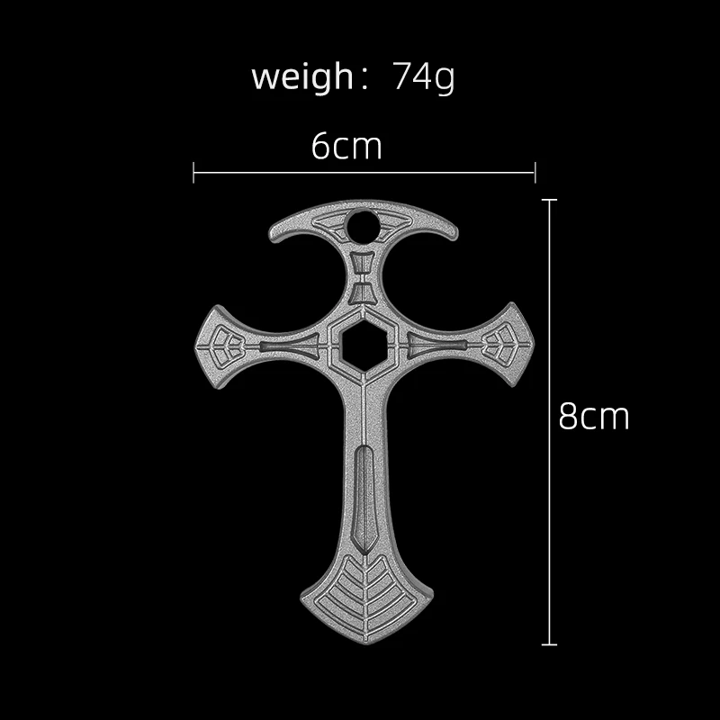 Tactical defense cross pendant, self-defense cool equipment, outdoor camping self-defense tool, exquisite small gift image 6