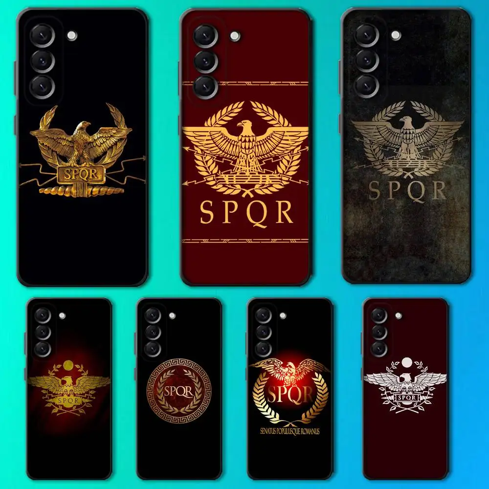 The Roman Empire Emblem SPQR Phone Case For Samsung Galaxy A13,A21s,A22,A31,A32,A52,A53,A71,A80,Soft Black Shell