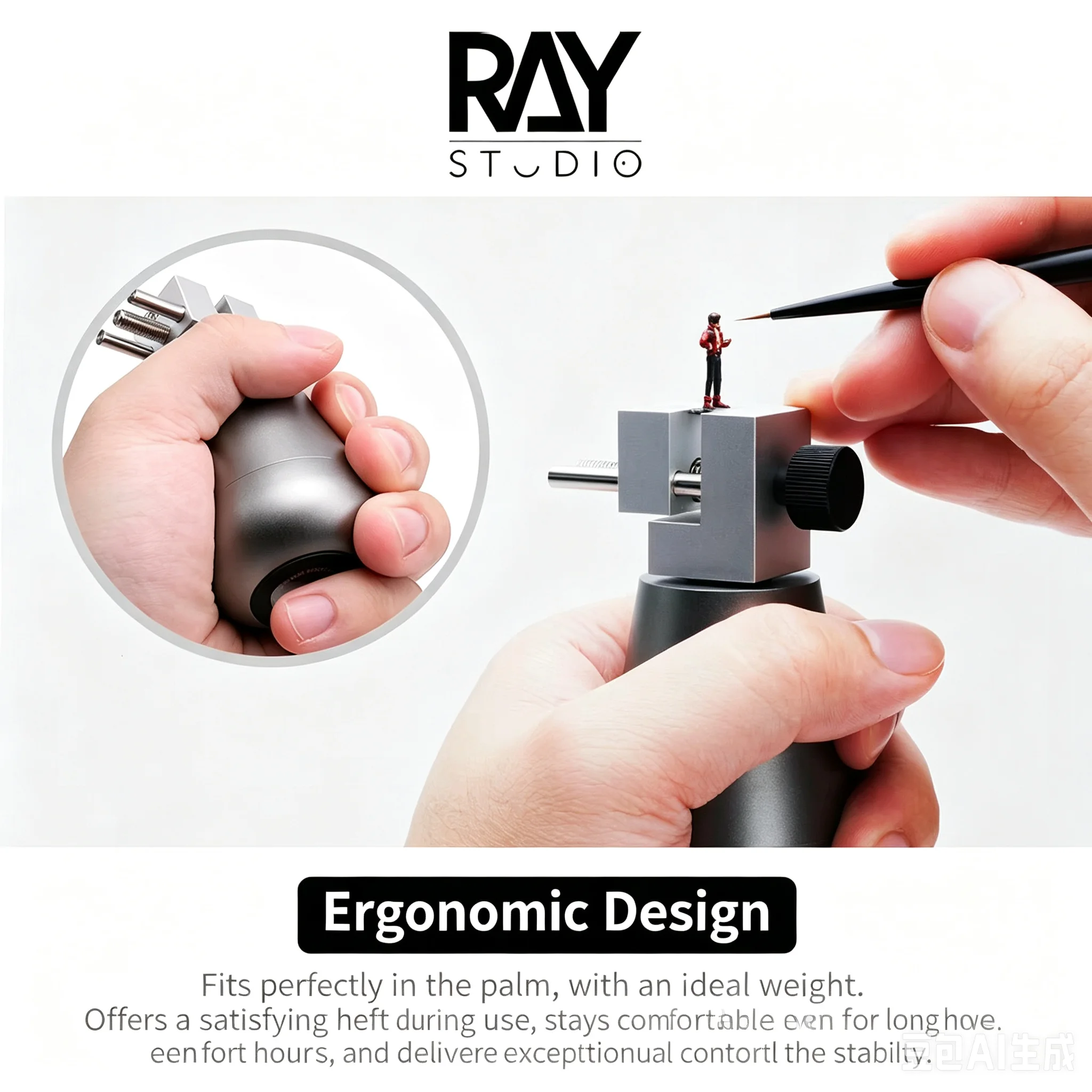 RAY Portable Model Vise Collapsible Ergonomic Design for Model Building Positioning Grooves Drilling Tool