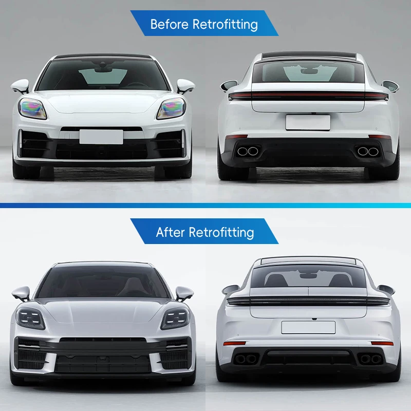 2024-2025 976 Car Modification GTS Sport Body Kit New 976 SD Front and  Bumper with Fog Light Cutouts Automotive Grille
