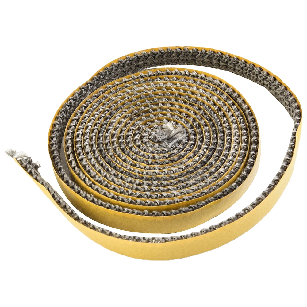 Gasket Cord Stove Door Fireplace Cord 3m-Fiberglass High Temperature Woodburner Sealing Rope Stove Door Fireplace Cord 10mm Wide