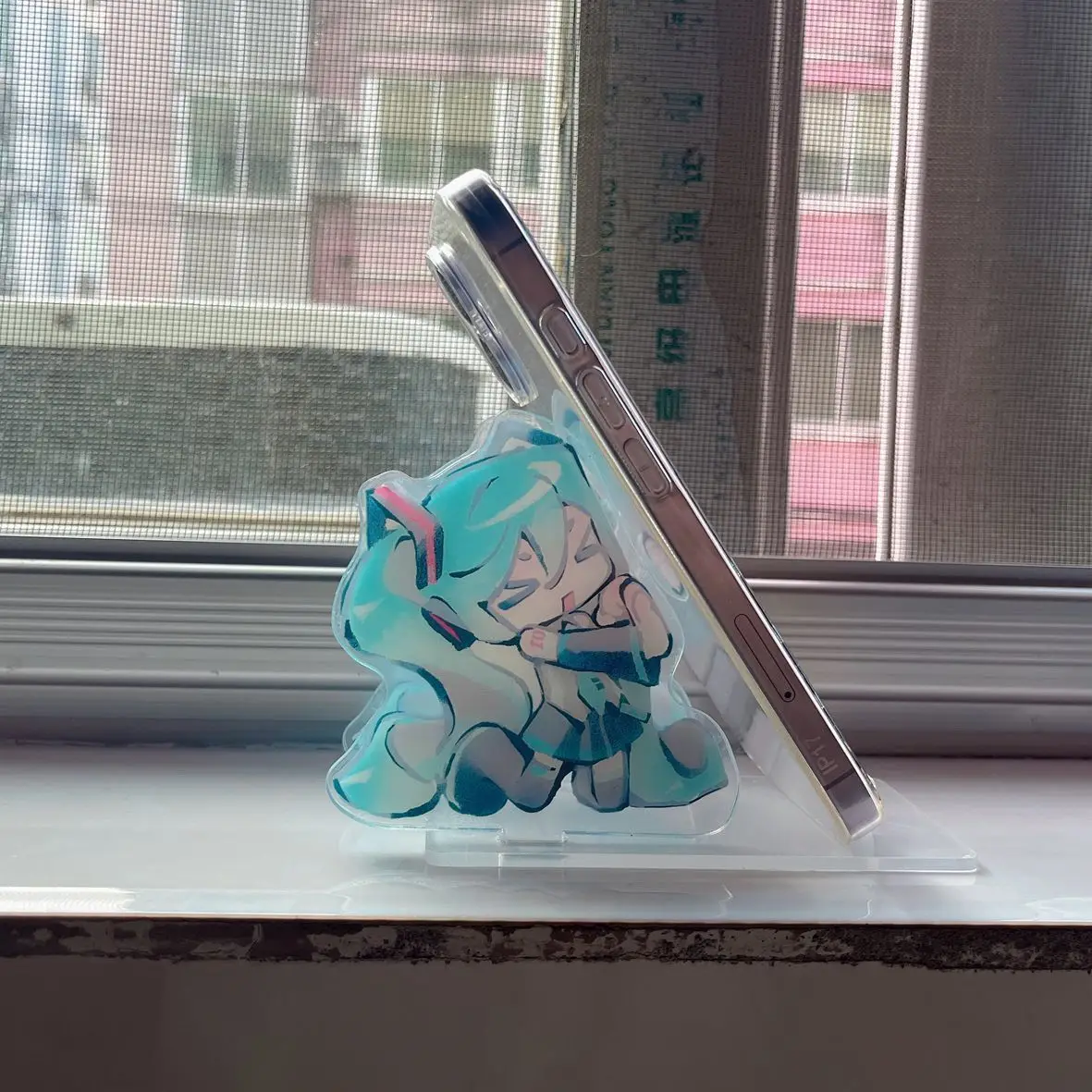 

Hatsune Miku acrylic phone stand, cartoon cute DIY creative ornament, fun gift for friends