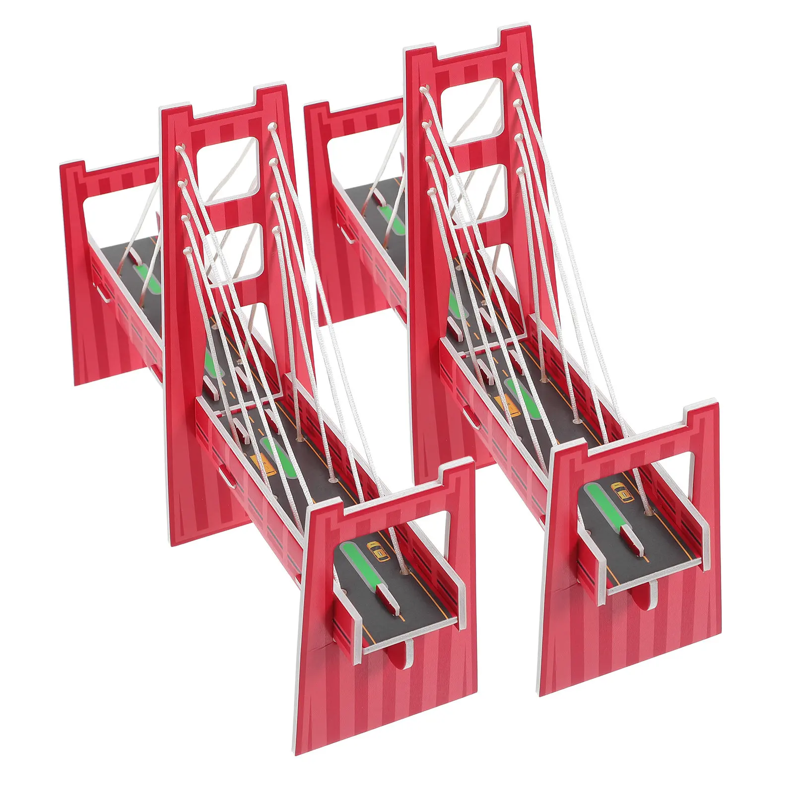 2Pcs Cable Stayed Bridge DIY Handmade Educational Science Experiment Set Kids Creativity Learning Assembly Educational Plaything