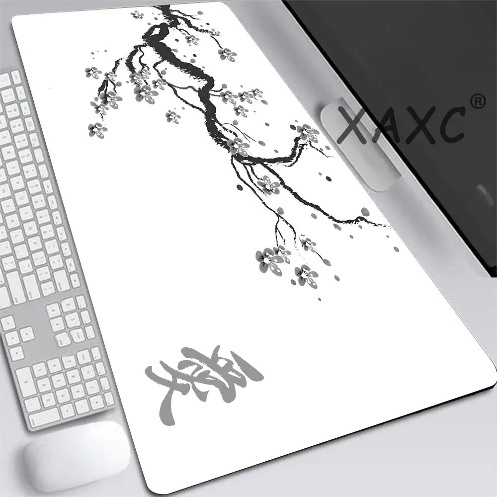 Sakura Tree Aesthetic Mouse Mat Cherry Blossom Mouse Pad XXL Gaming Accessories Office Gamer Keyboard Pad Japanese Tree Desk Mat