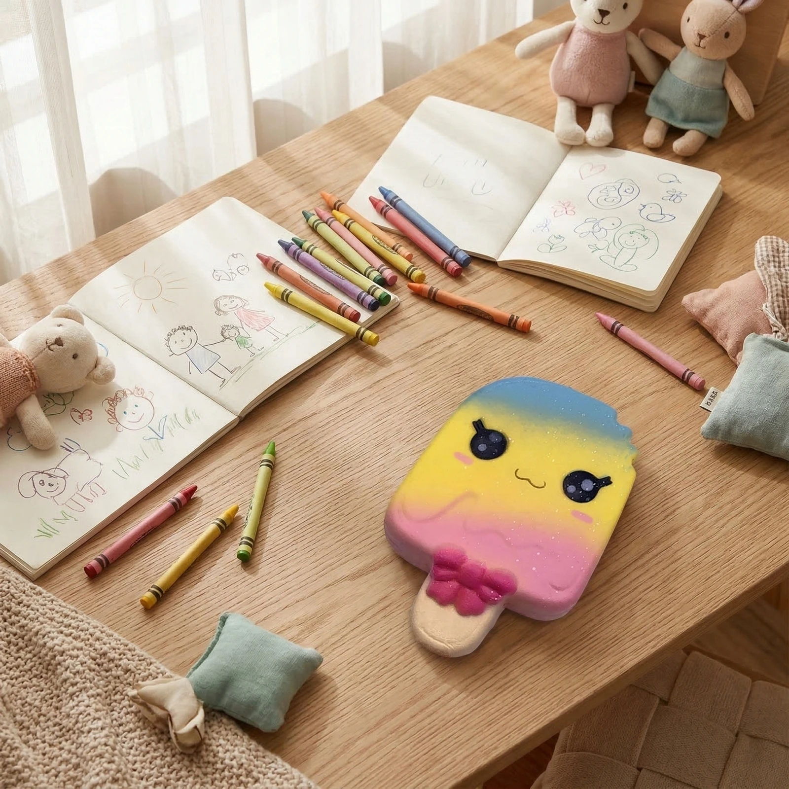 Borradores Creativos con Forma de Pan Tostado, Papelería Creativa para Estudiantes, Regalo de Navidad para Niños, Recompensa Kawaii