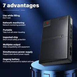 Mini DC UPS Uninterruptible Power Supply 18650 Replaceable Battery Backup 5v 9v 12v 220V for Router Wifi Modem (Without Battery)