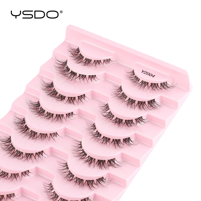 Pestañas Postizas YSDO 3/10 Pares Naturales Full 3D Ojo de Gato Falsas Extensiones Herramientas de Maquillaje 2